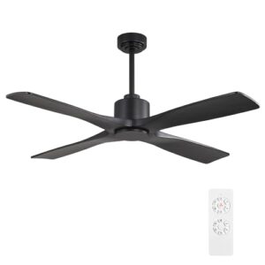 54" Modern DC Ceiling Fan with Solid Wood Blades - Energy Efficient & Quiet