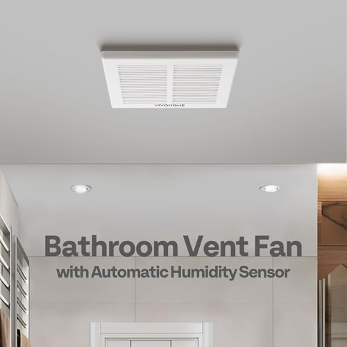High-Efficiency Bathroom Exhaust Fan with Humidity Sensor - 80 CFM - Image 2
