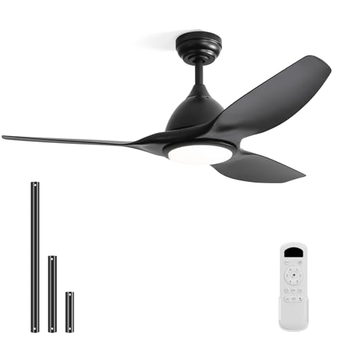 52-Inch Remote-Controlled Ceiling Fan with Dimmable Lights