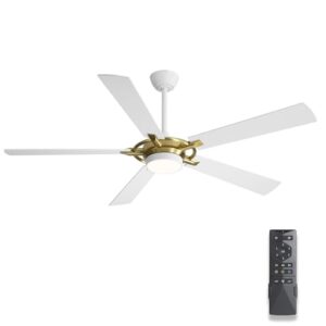 60 Inch Modern Ceiling Fan with Dimmable LED Lights and Remote Control