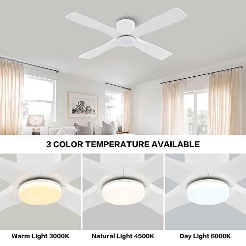 60 Inch Modern Flush Mount DC Ceiling Fan with LED Lights & Remote Control - Image 5