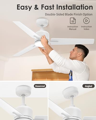 52 Inch Modern Ceiling Fan with Lights and Remote Control - Image 3