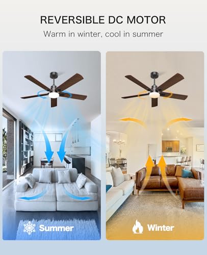 48-Inch Modern Ceiling Fan with Light and Remote Control - Perfect for Any Room - Image 2