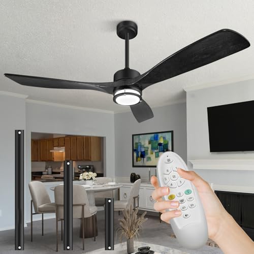 52'' Low Profile Ceiling Fan with Remote Control and Dimmable LED Light