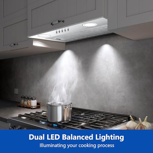 20 Inch Stainless Steel Kitchen Range Hood Insert - Ducted/Ductless Convertible Exhaust Fan - Image 5