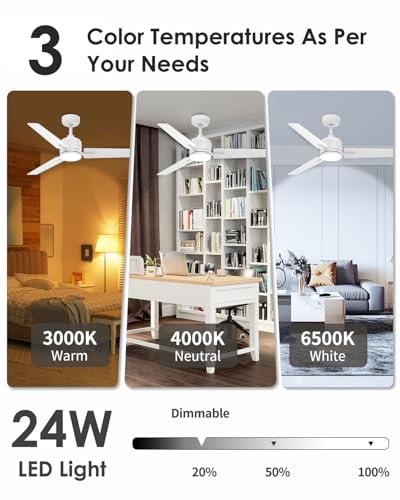 52 Inch Modern Ceiling Fan with Lights and Remote Control - Image 4