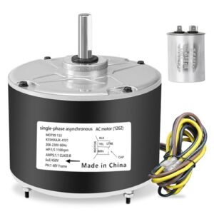 High-Performance Condenser Fan Motor Replacement - 1/5 HP, 230V, 1100RPM
