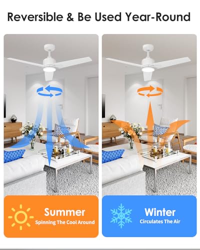 52 Inch Modern Ceiling Fan with Lights and Remote Control - Image 5