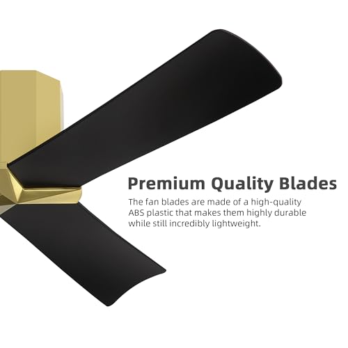 Matte Black 52" DC Flush Mount Ceiling Fan - Modern Hugger Design - Image 6