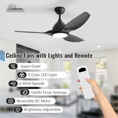 52-Inch Remote-Controlled Ceiling Fan with Dimmable Lights - Image 6