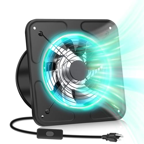 High-Efficiency 8" Kitchen Exhaust Fan with Backdraft Damper