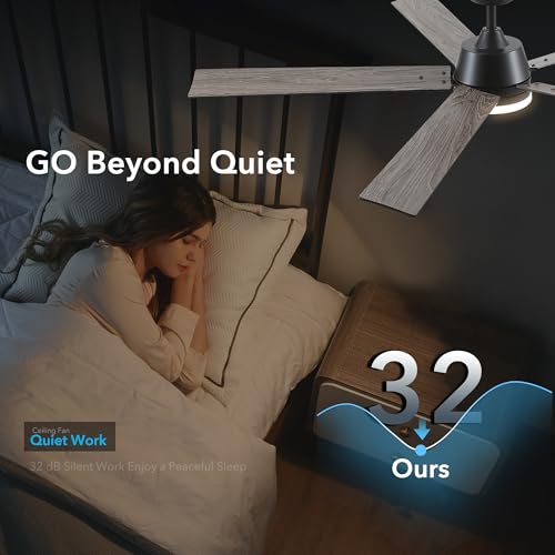 60 Inch Modern Ceiling Fan with Lights and Remote Control - Versatile Black Design - Image 4