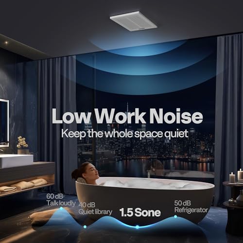 High-Efficiency Bathroom Exhaust Fan with Humidity Sensor - 80 CFM - Image 5