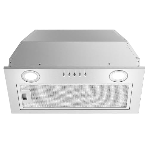 20 Inch Stainless Steel Kitchen Range Hood Insert - Ducted/Ductless Convertible Exhaust Fan