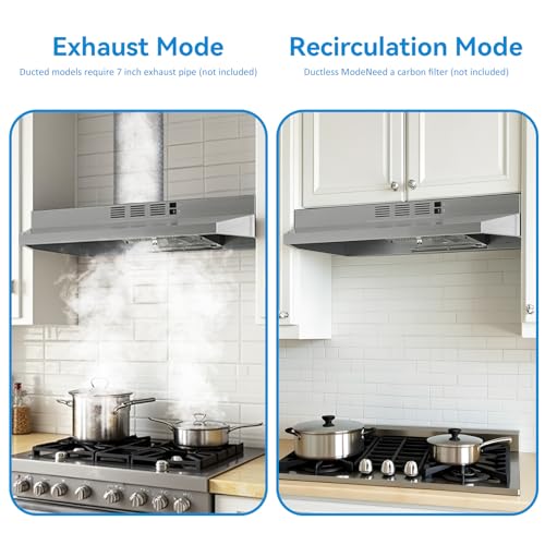 30-Inch Under Cabinet Stainless Steel Range Hood with 300 CFM Exhaust Fan - Image 6