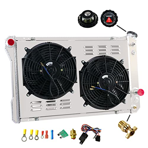 High-Performance Aluminum Radiator Kit with Dual Cooling Fans for Chevy Camaro and Pontiac Firebird (1982-1992)