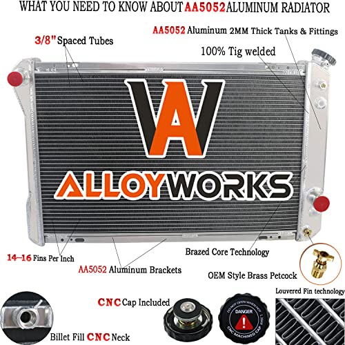 High-Performance Aluminum Radiator Kit with Dual Cooling Fans for Chevy Camaro and Pontiac Firebird (1982-1992) - Image 5