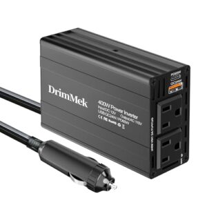 400W Power Inverter for Vehicles - DC 12V to 110V AC Car Inverter Charger with Dual USB Ports