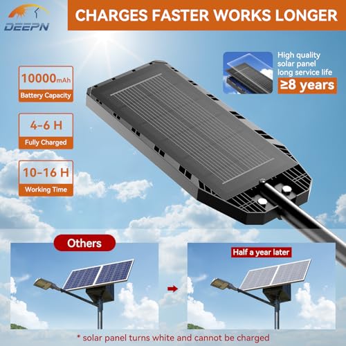 1000W Solar Street Lights Outdoor - High Efficiency, Waterproof & Motion Sensor - Image 4