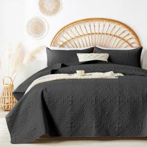 Lightweight King/California King Quilt Bedding Set - Modern Floral Design