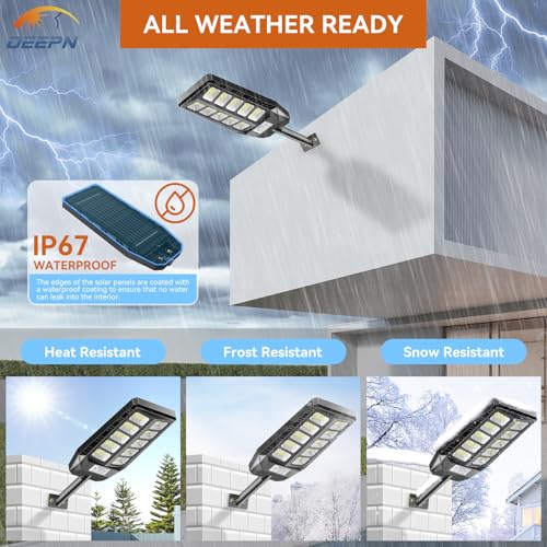 1000W Solar Street Lights Outdoor - High Efficiency, Waterproof & Motion Sensor - Image 3